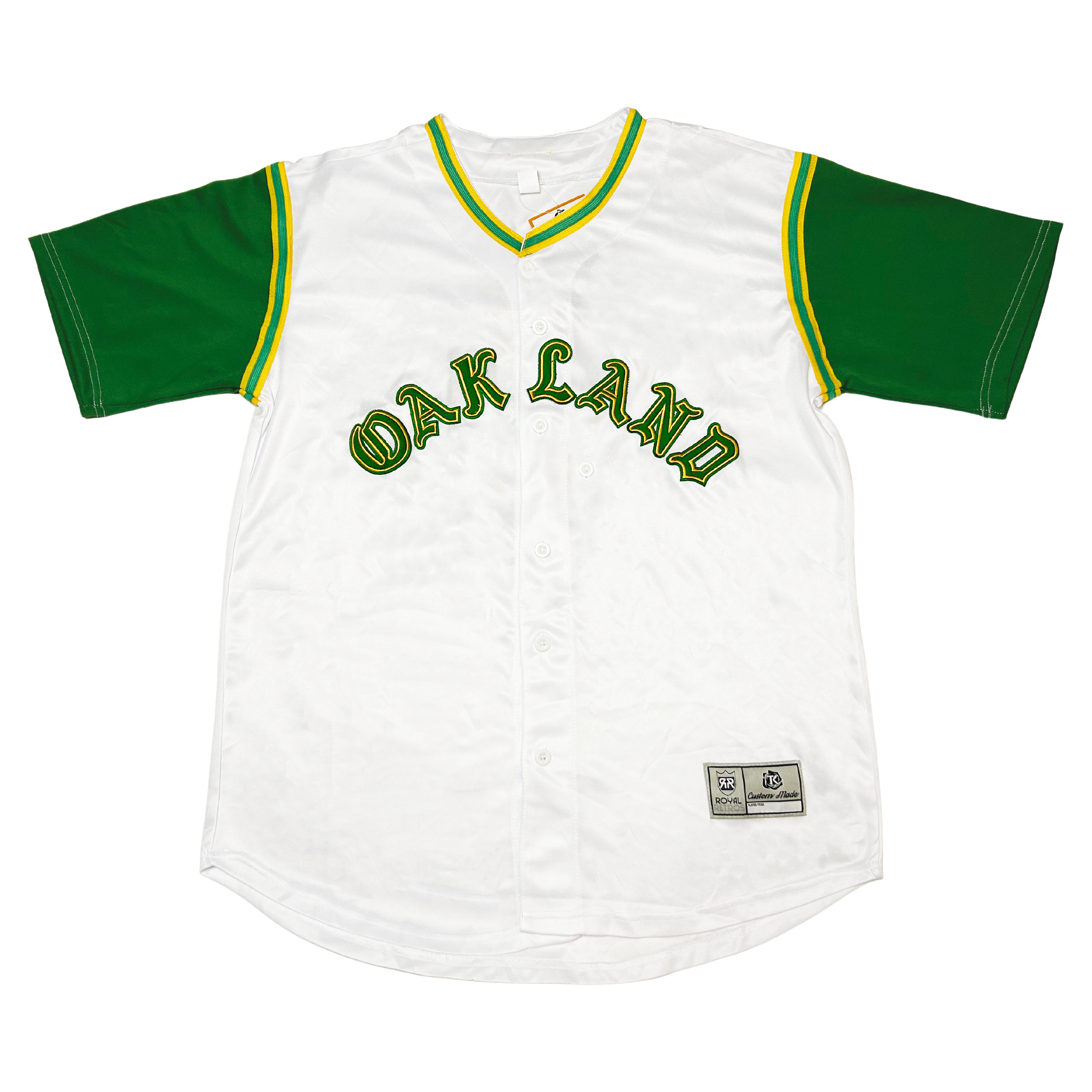 Oakland Larks NLB Jersey - Cream - 5XL - Royal Retros