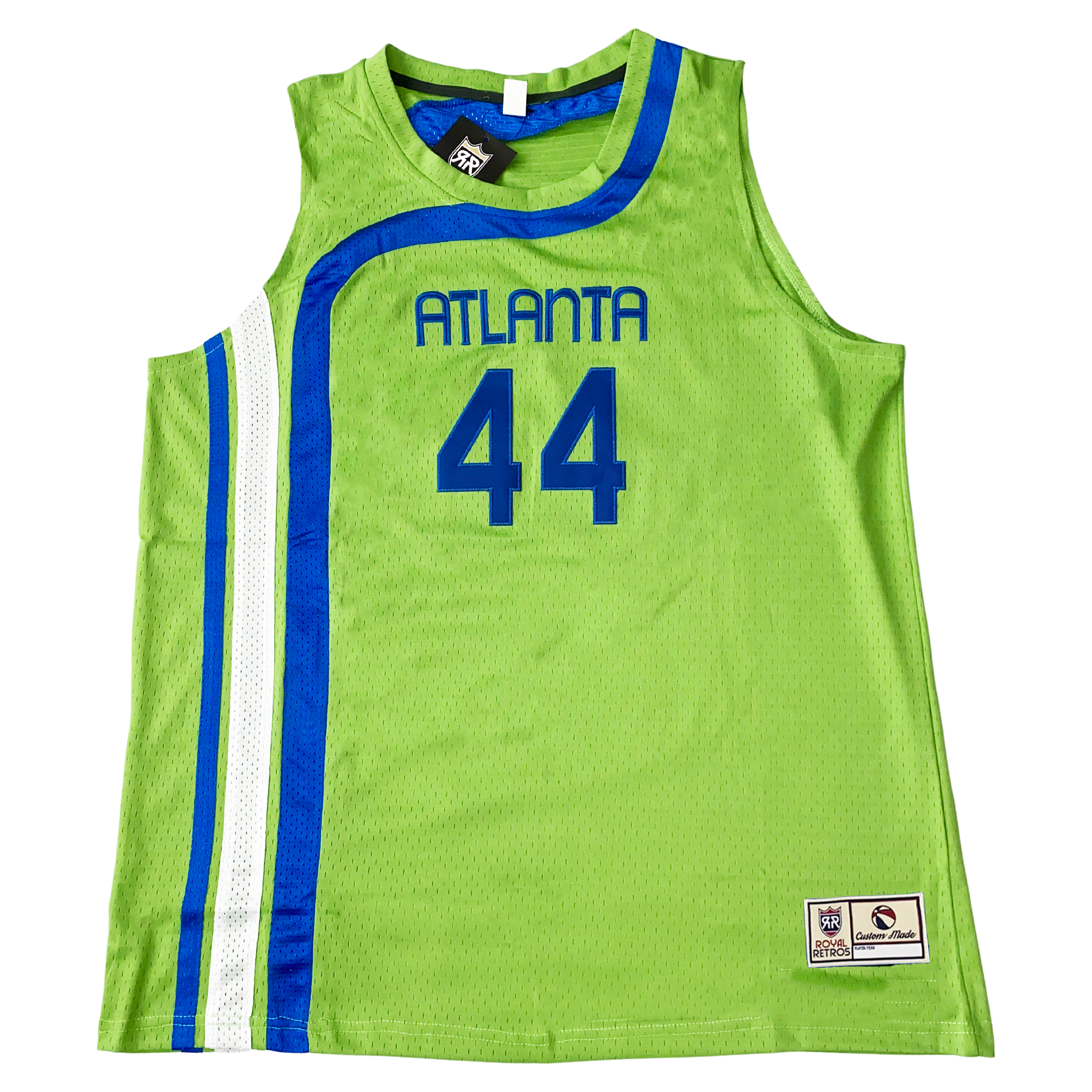 Atlanta Basketball Jersey - Lime - 4XL - Royal Retros