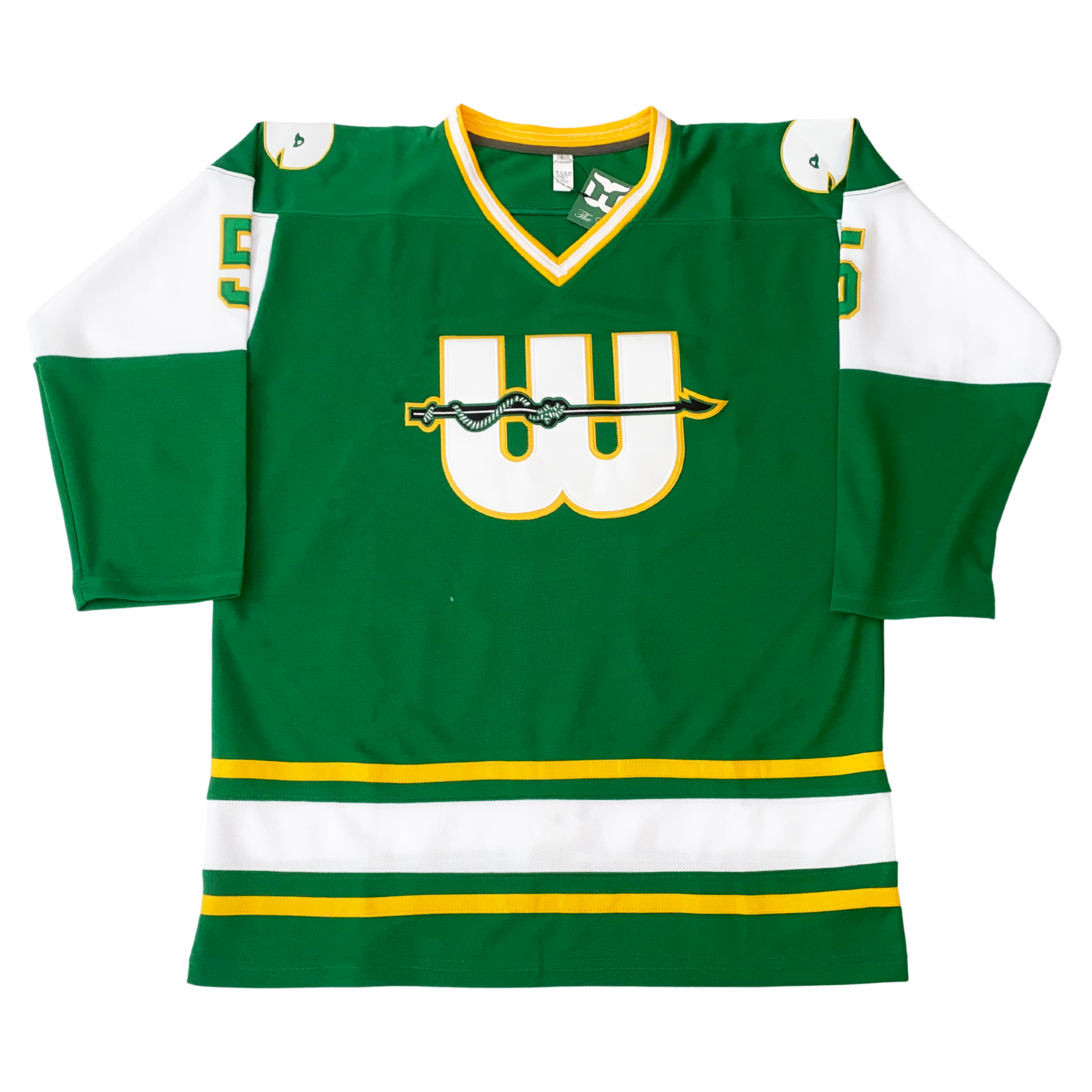 New England Whalers Retro WHa Hockey T Shirt - Green S Irish Green