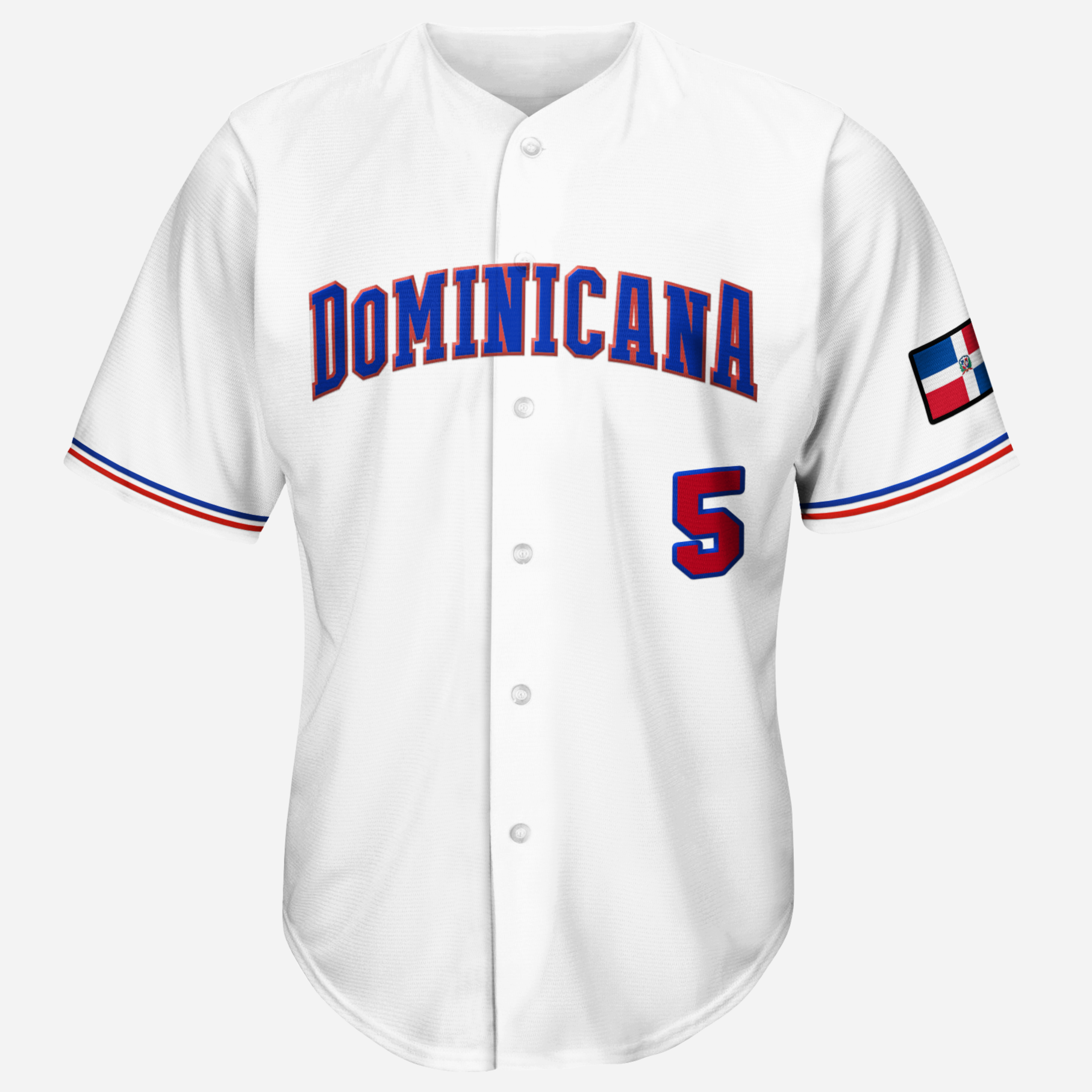 Dominican Republic Button up Classic Baseball Jersey Shirt 