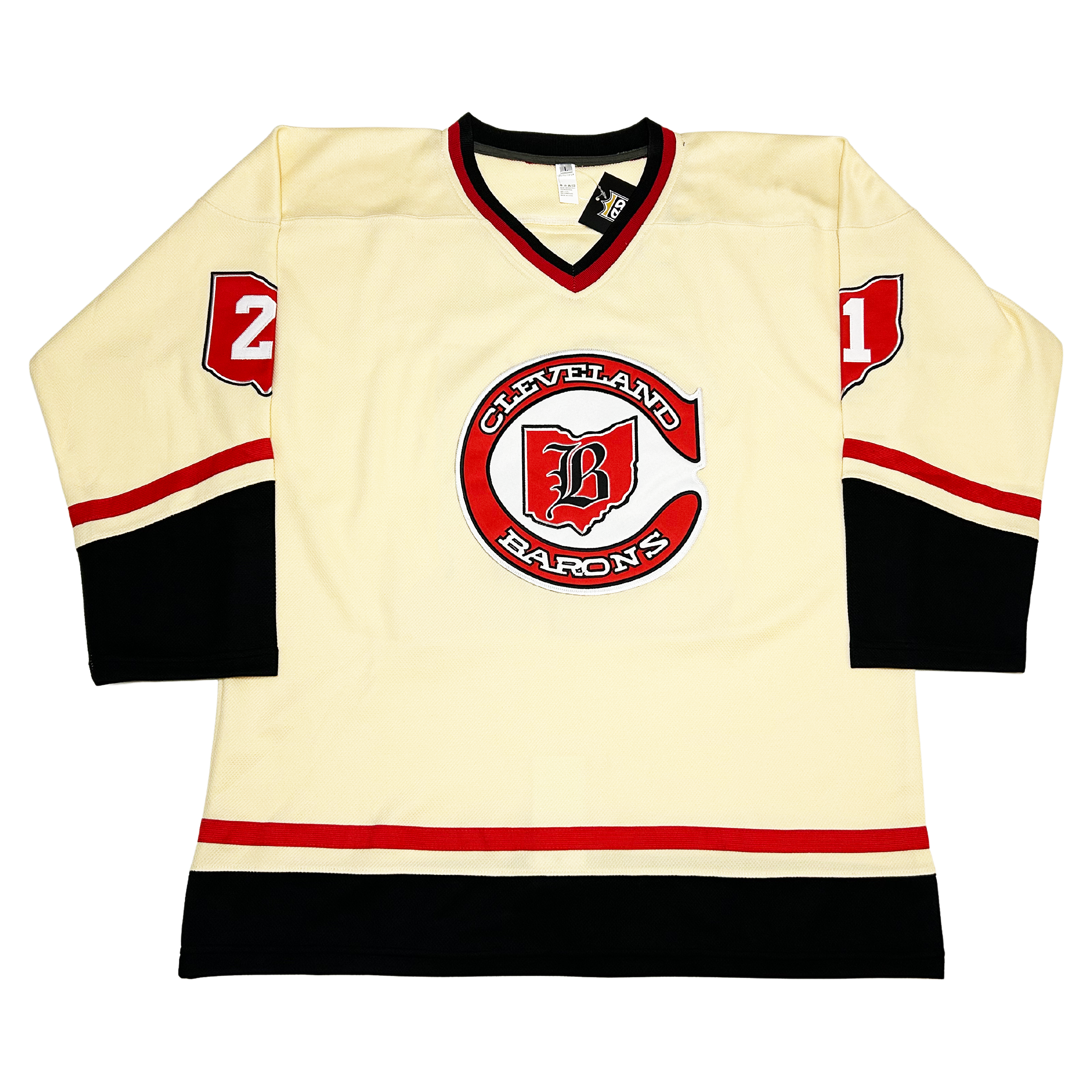 Cleveland Barons Cream Collection Jersey - Small - Royal Retros