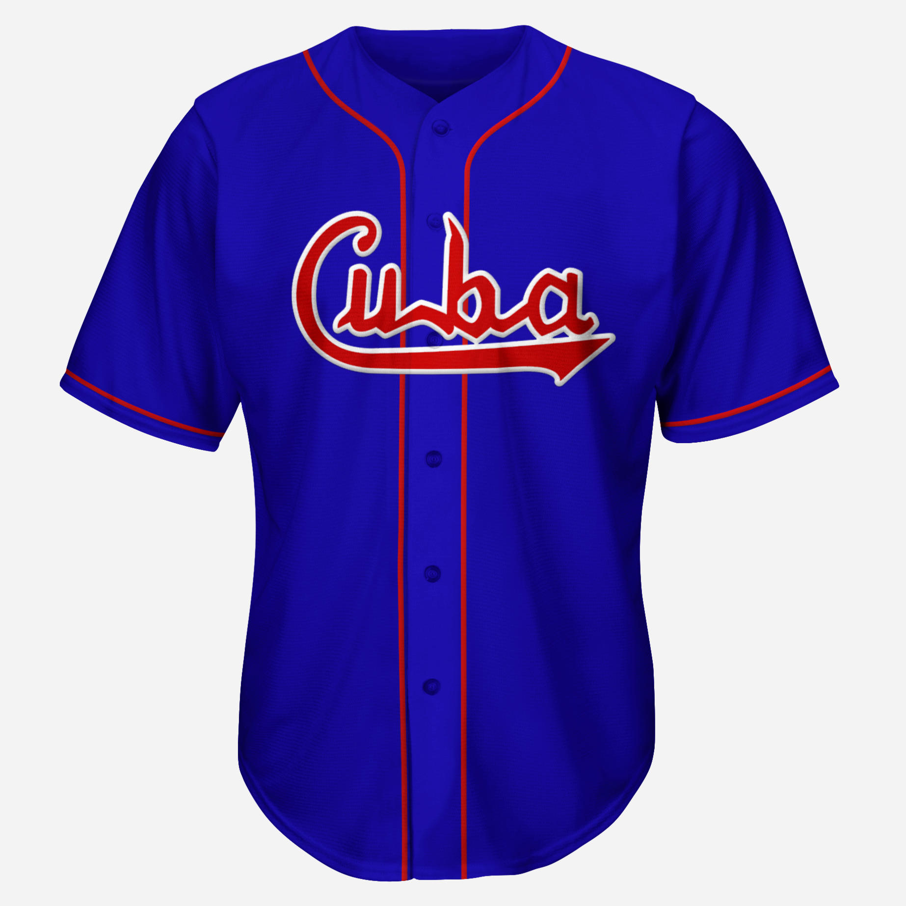 Cuba Baseball Jersey - Blue - 2XL - Royal Retros