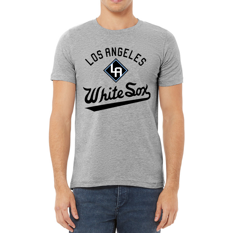 503 Sports Los Angeles White Sox T-Shirt - Baby Blue - Cotton - XXXXL (4XL) - Royal Retros