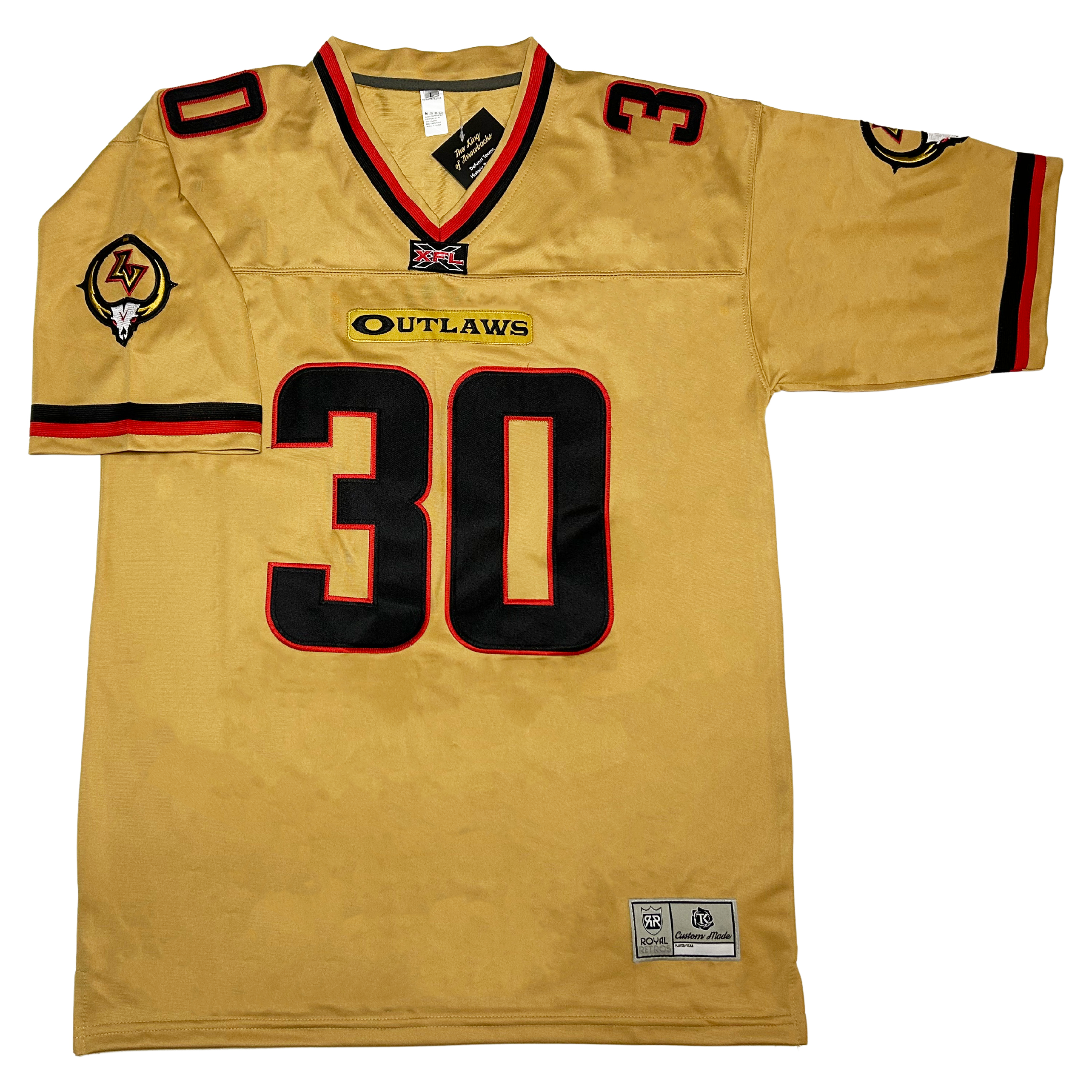 Las Vegas Outlaws XFL Jersey - Gold (Remix) - 5XL - Royal Retros