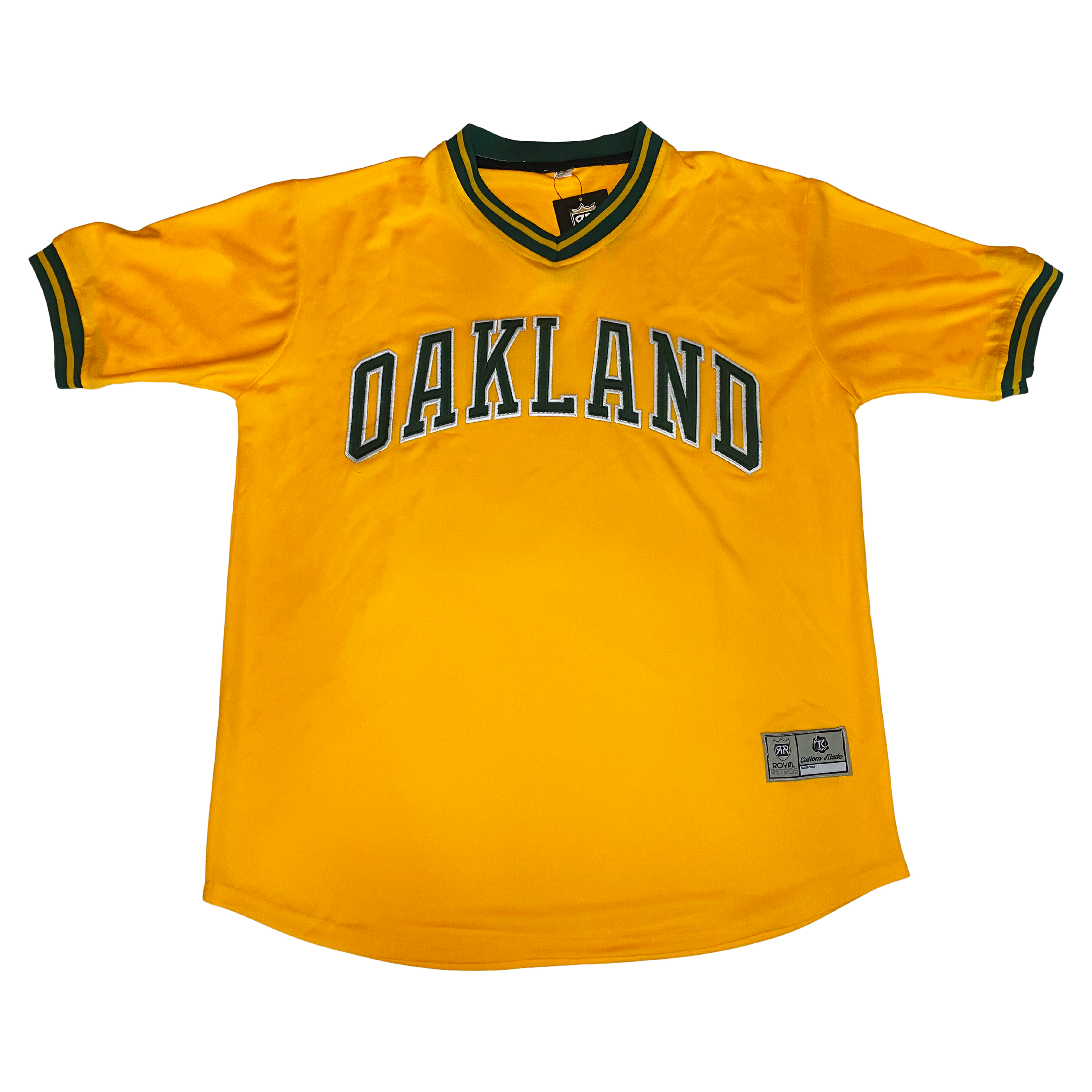 Oakland Baseball Jersey - Yellow - Medium - Royal Retros