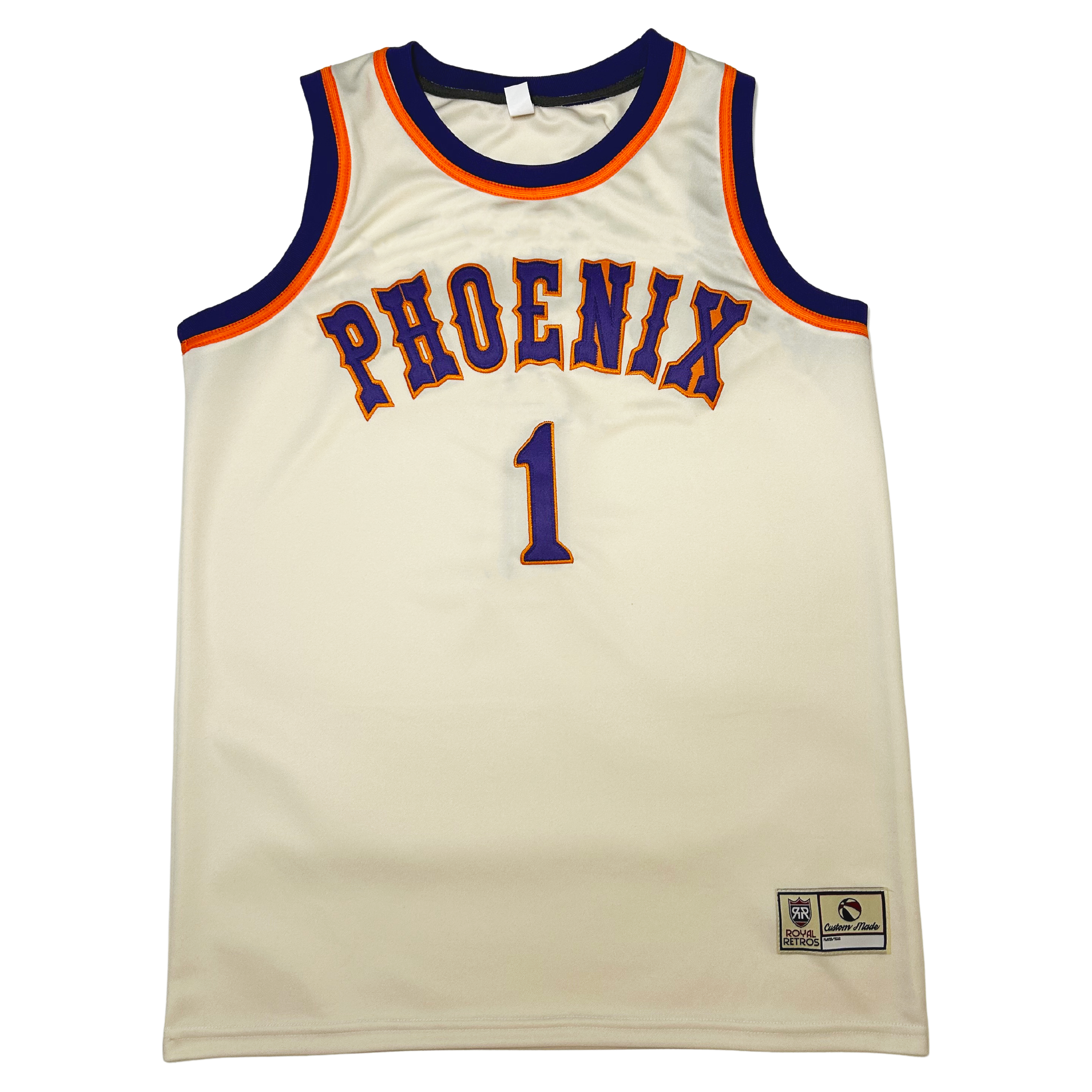 Denver Cream Collection Basketball Jersey - Medium - Royal Retros