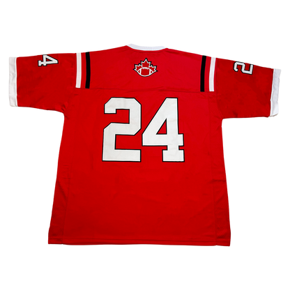 2024 Team Canada Football Jersey red back Royal Retros