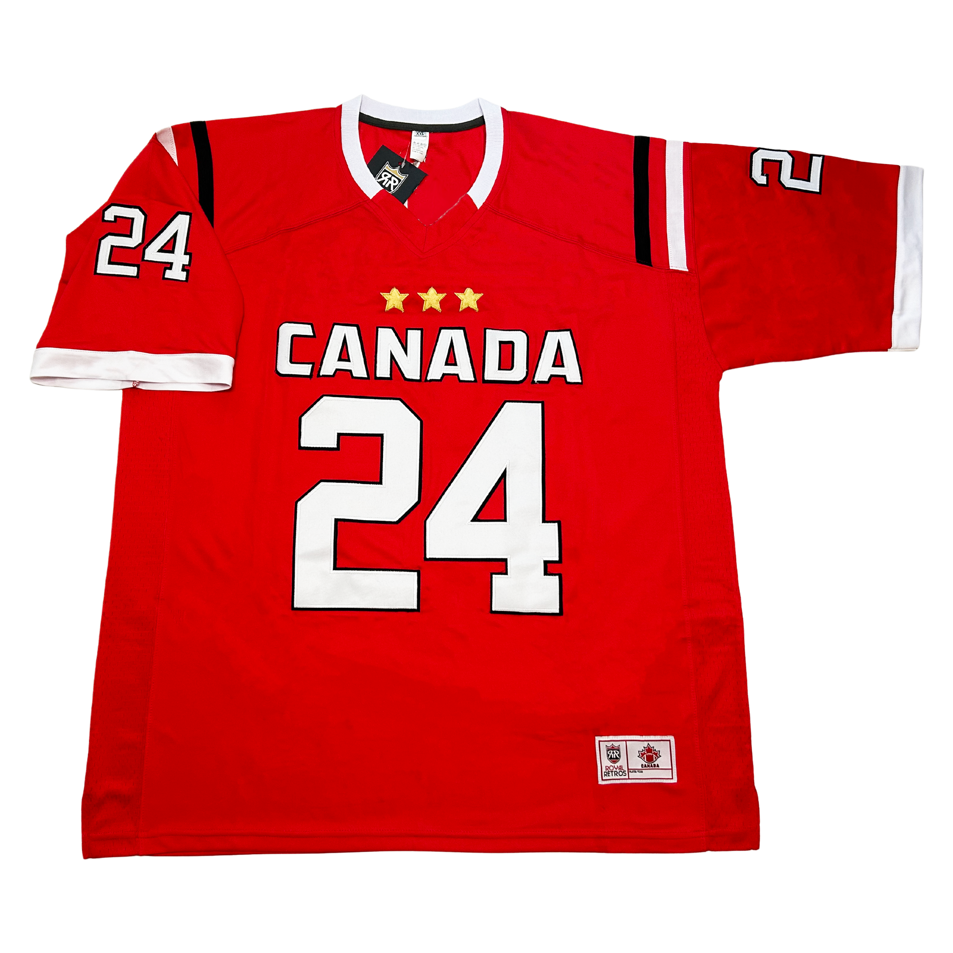 2024 Team Canada Football Jersey red front Royal Retros