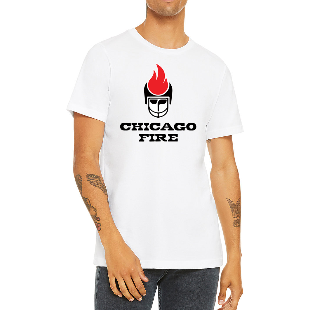 Chicago WFL Fire T-Shirt white Royal Retros