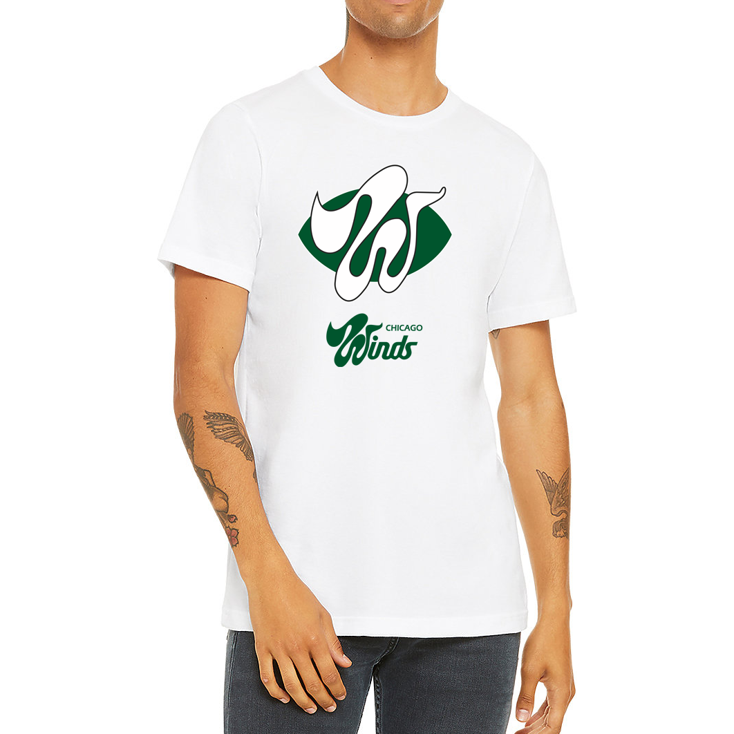 Chicago Winds Football T-Shirt white Royal Retros