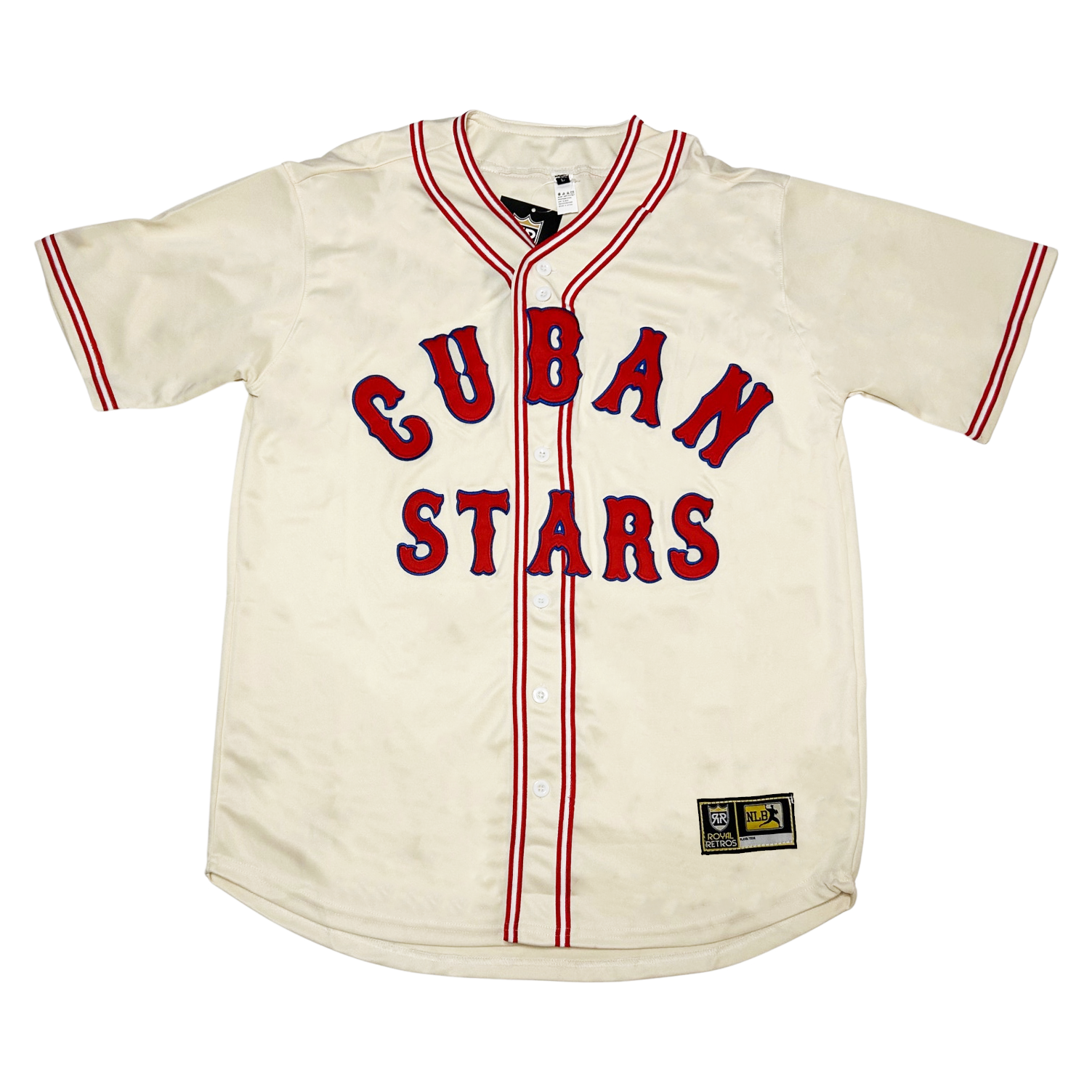 Cuban Stars NLB Baseball Jersey white with red lettering