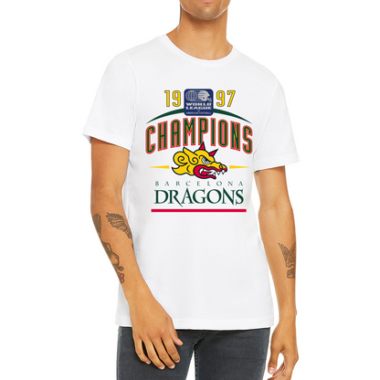 Barcelona Dragons Champions 1997 T-Shirt white Royal Retros 