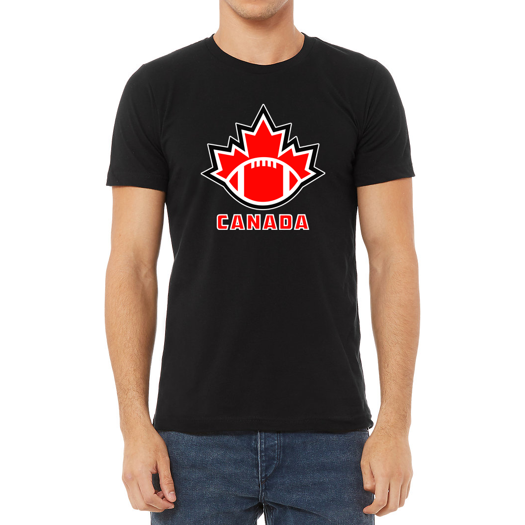 Football Canada T-Shirt Black Royal Retros