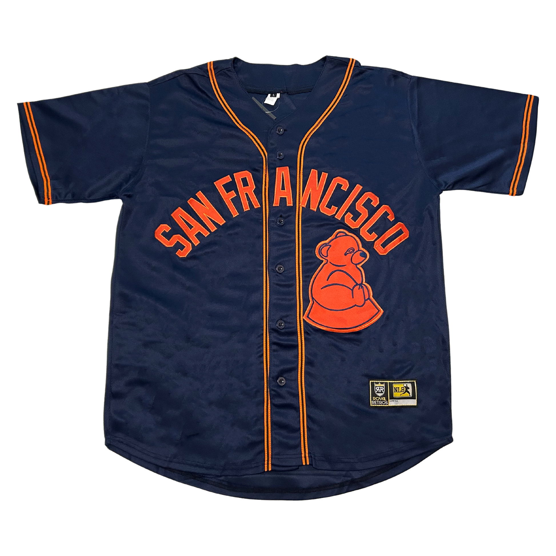 San Francisco Sea Lions NLB Remix Jersey Royal Retros Blue with Orange Lettering