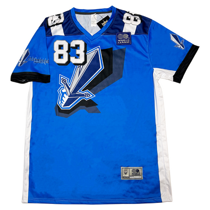 Scottish Claymores Graphic Jersey blue with silver #83 Royal Retros