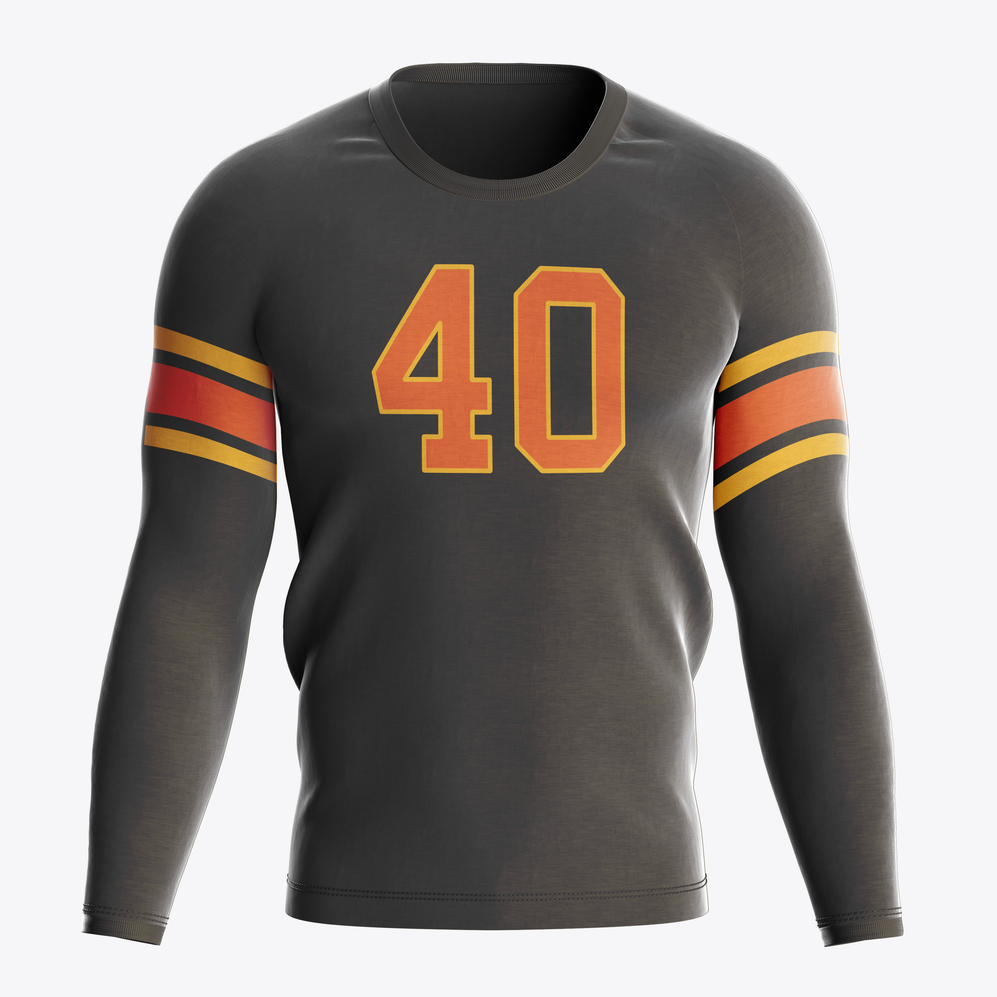 San Francisco Bay Bombers Roller Derby Jersey black with orange number #40 in yellow trim Royal Retros