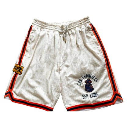 San Francisco Sea Lions Shorts white Royal Retros