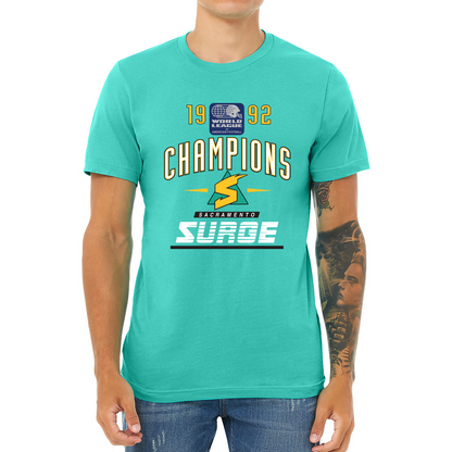 Sacramento Surge Champions T-Shirt 1992 teal Royal Retros