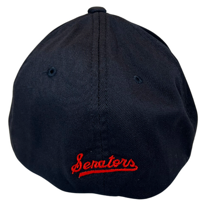 Senators Flex Hat back Navy with red script Senators Royal Retros