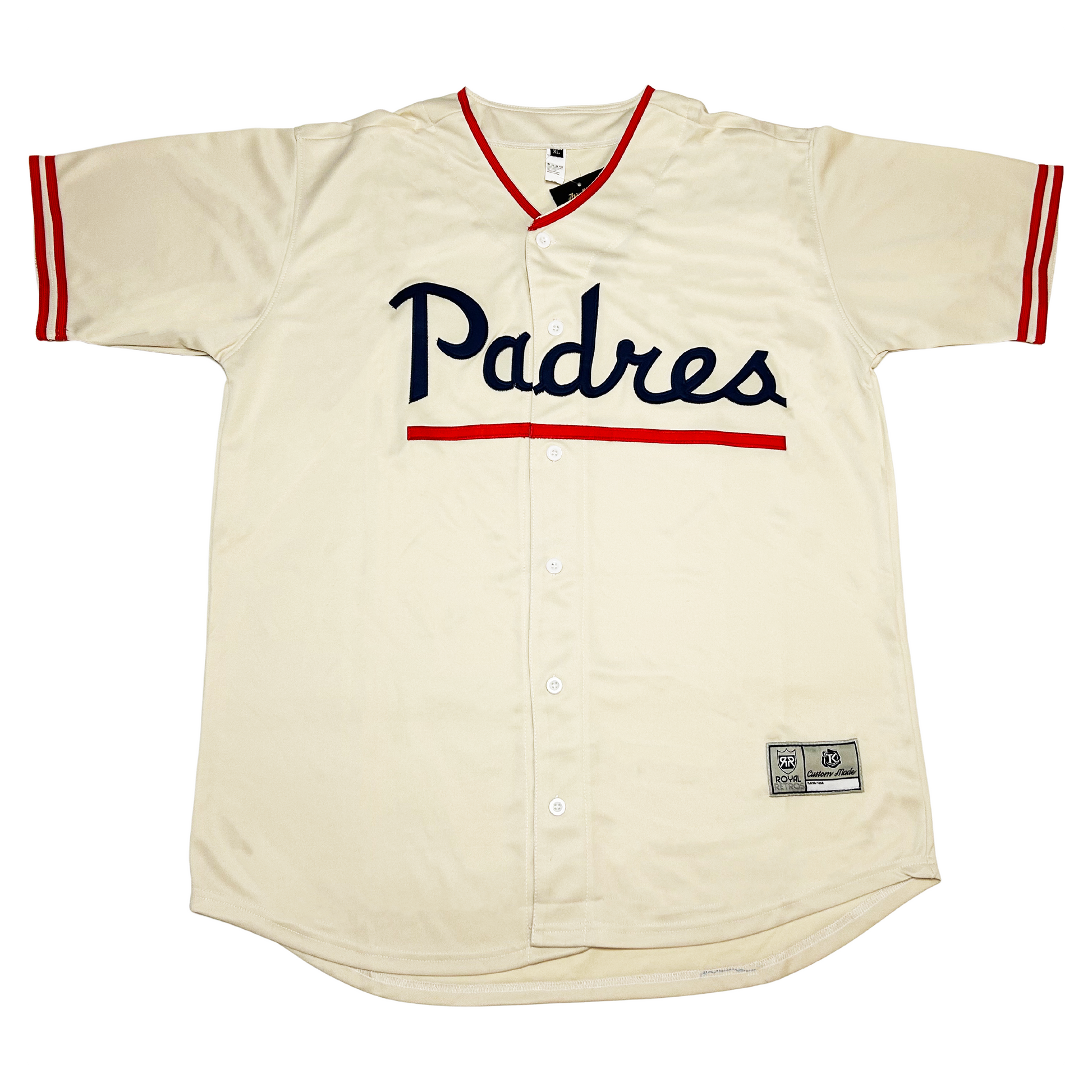 PCL Padres Home Jersey - Cream (1952) - 4XL - Royal Retros