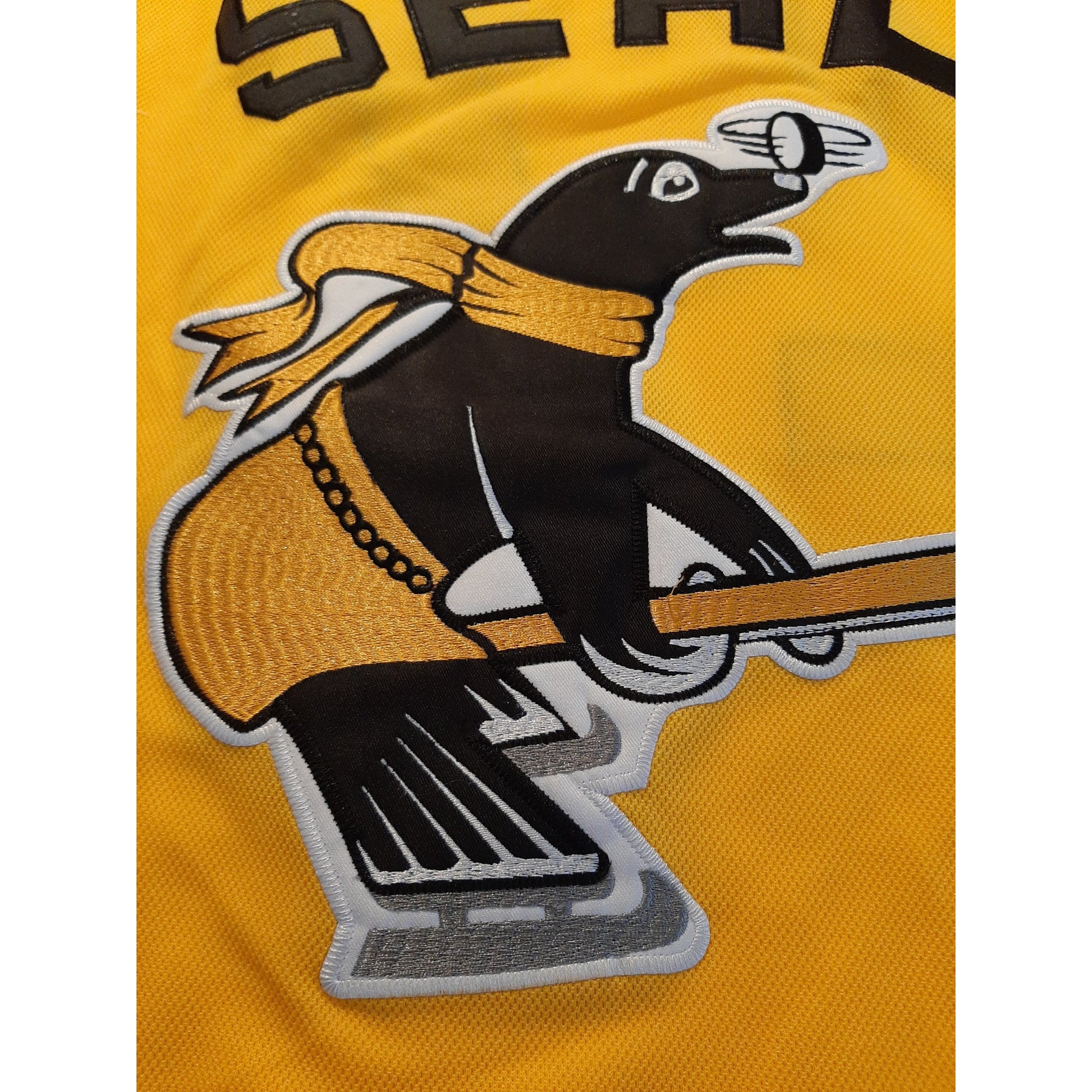 Best Selling Product] Personalize Name and Number San Francisco Seals  Yellow Hockey jersey WHL1661 1966 Full Printed Shirt