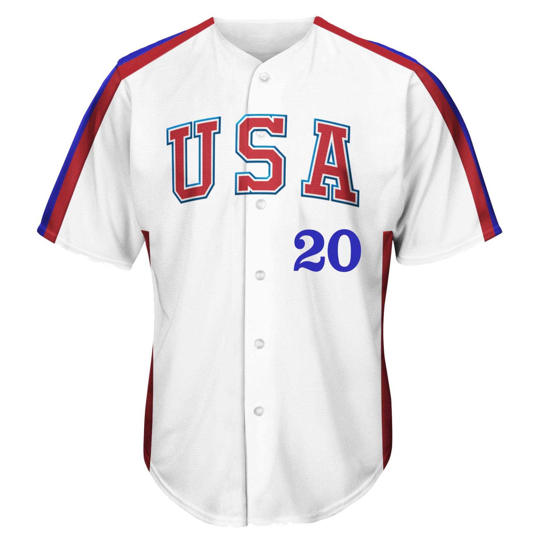  USA Red Baseball Jersey Stitched America Shirts Sports Uniform  #1 Gift for Men and Women Small : Clothing, Shoes & Jewelry