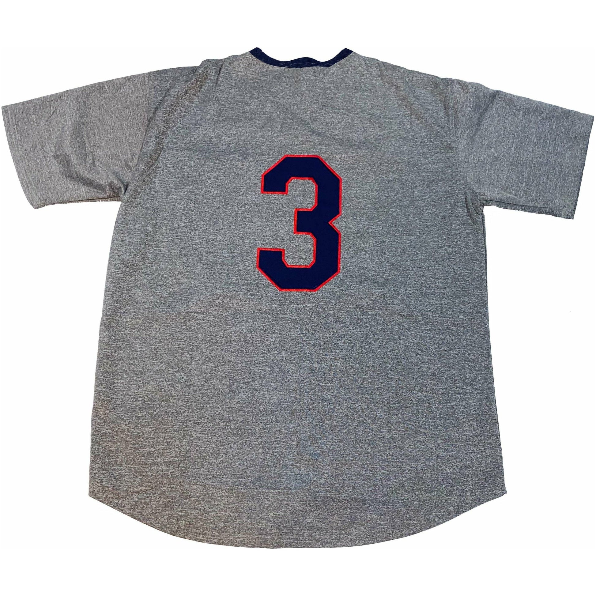 Chicago Whales Jersey back gray #3 in blue with red trim Royal Retros