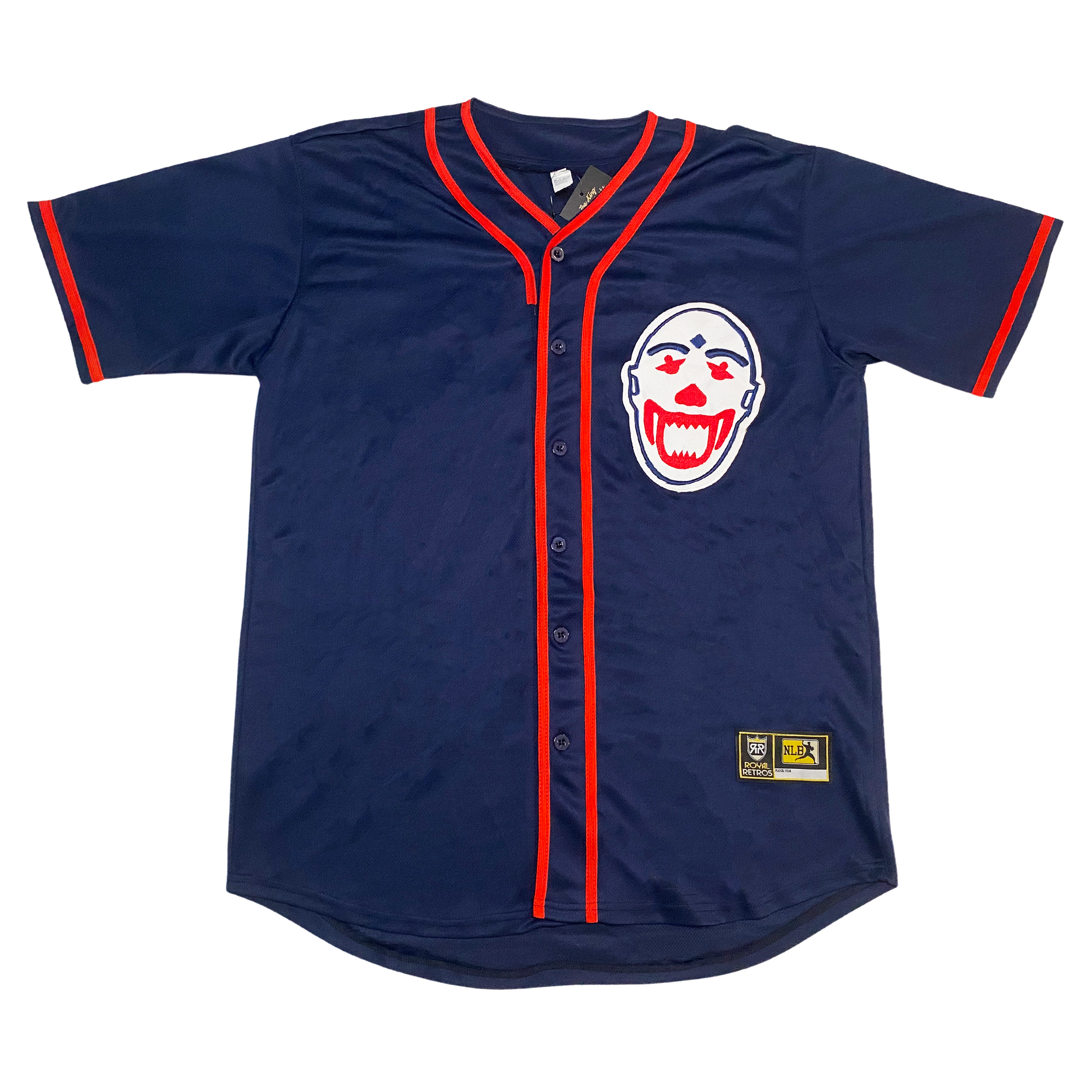 Men’s Teambrown Hank Aaron Indianapolis Clowns Royal Name & Number T-Shirt