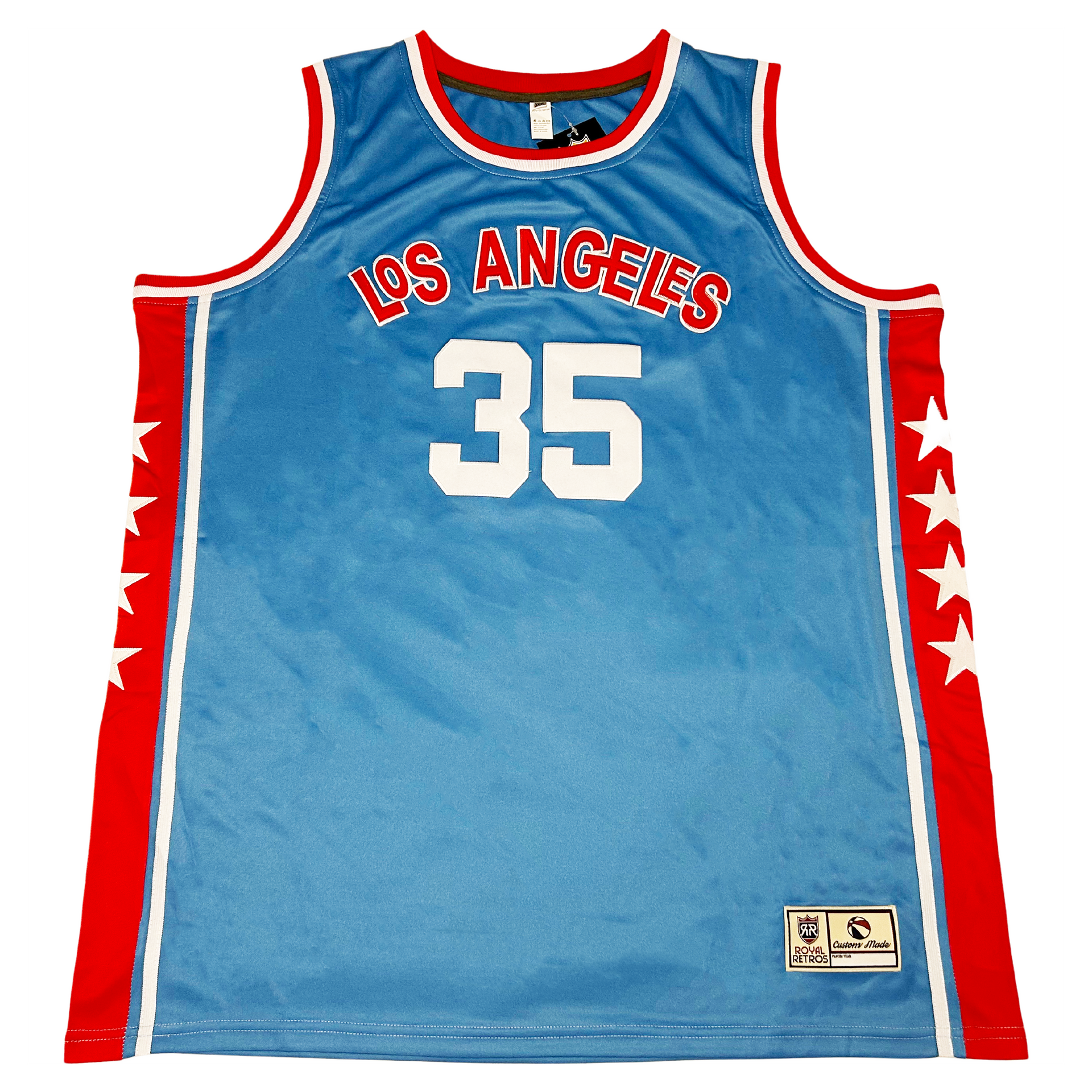 Los Angeles Stars ABA Jersey - White - Large - Royal Retros