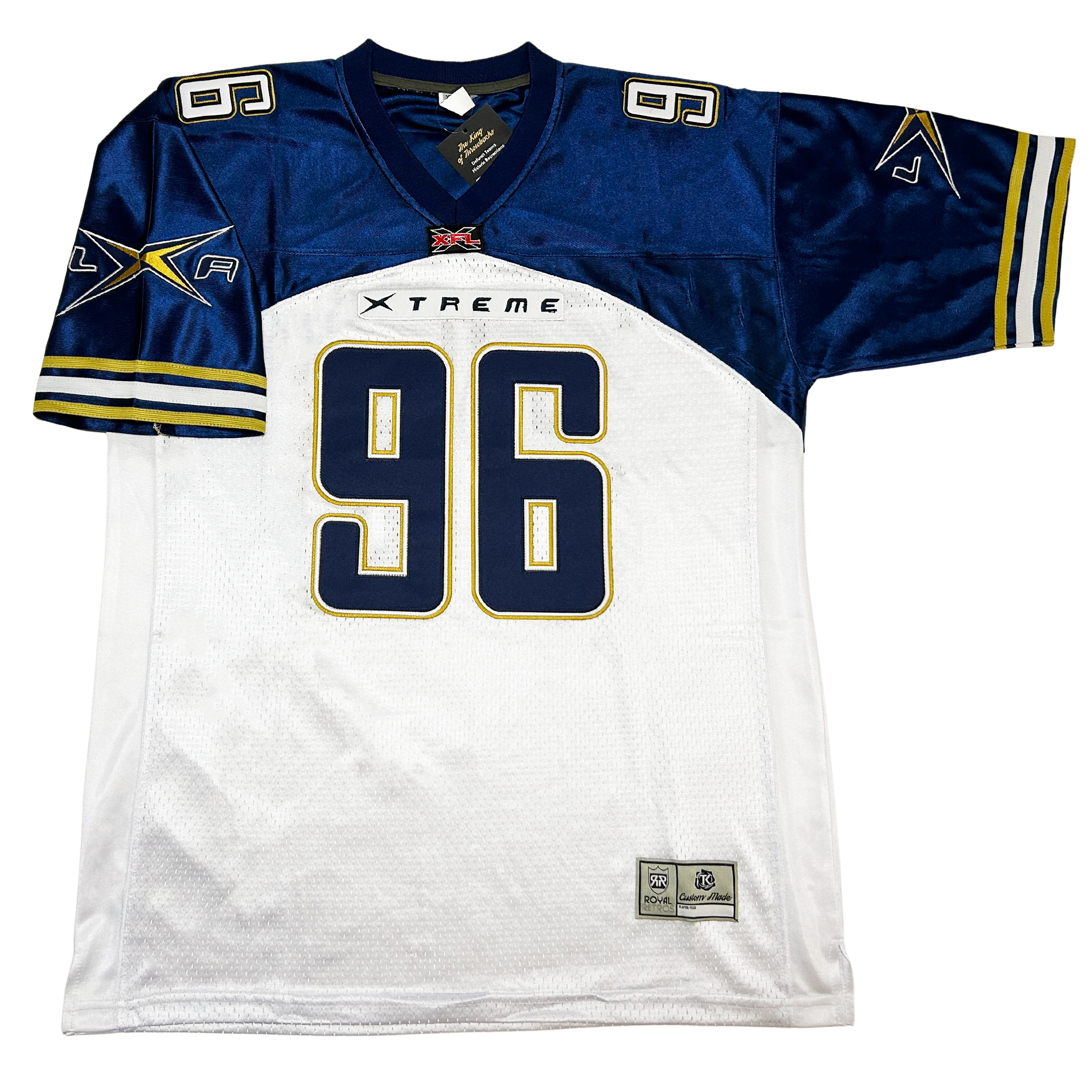 Houston Gamblers Usfl Remix Jersey - White - XL - Royal Retros