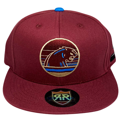 Michigan Panthers Usfl Snapback Hat - Maroon - One Size Fits Most - Royal Retros