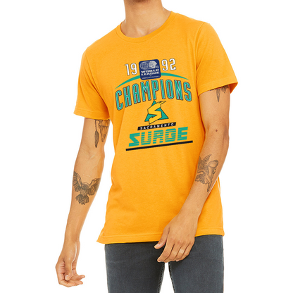 Sacramento Surge Champions T-Shirt 1992 gold Royal Retros